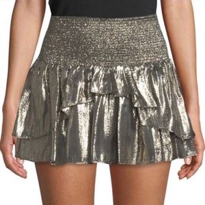 Ramy Brook silver mini skirt